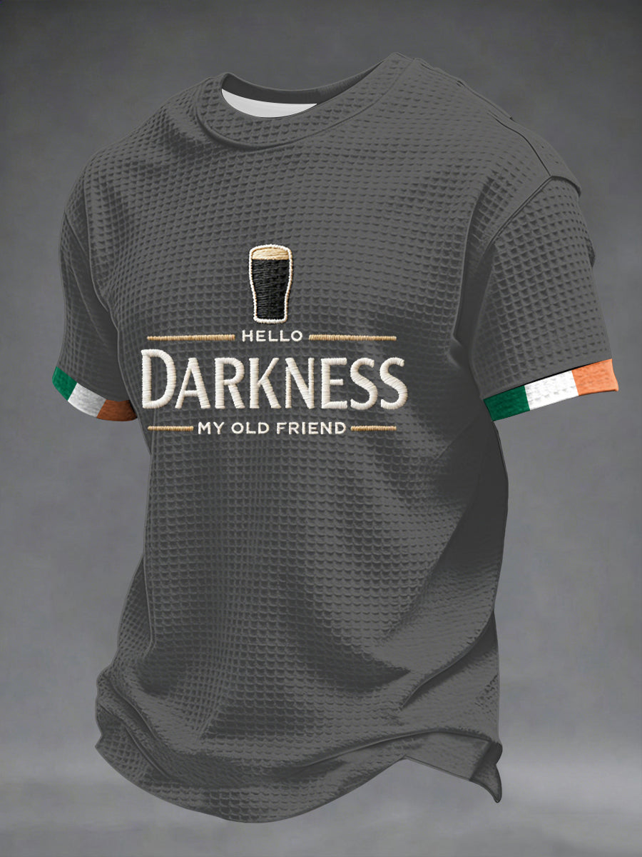 Camiseta manga corta Hello Darkness My Old Friend Waffle para hombre