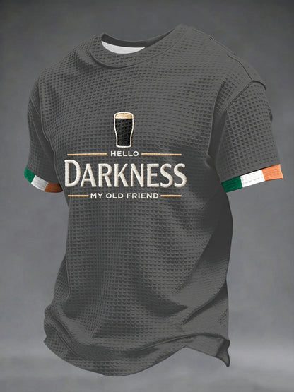 Camiseta manga corta Hello Darkness My Old Friend Waffle para hombre