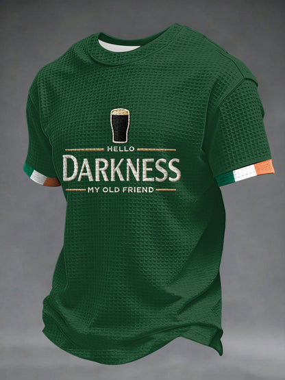 Camiseta manga corta Hello Darkness My Old Friend Waffle para hombre