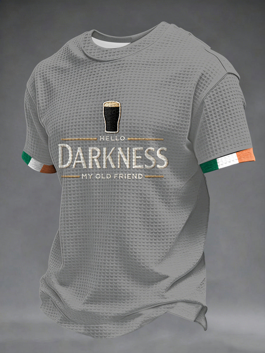 Camiseta manga corta Hello Darkness My Old Friend Waffle para hombre