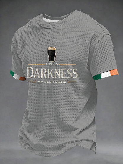 Camiseta manga corta Hello Darkness My Old Friend Waffle para hombre