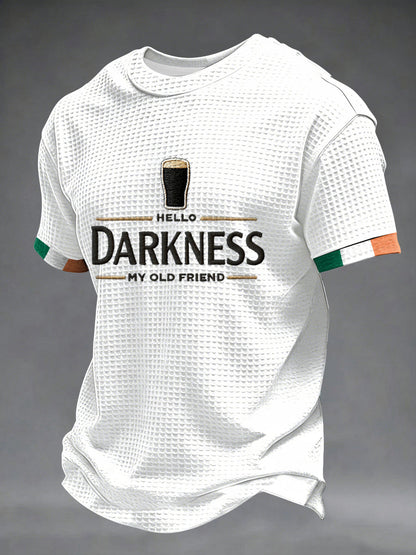 Camiseta manga corta Hello Darkness My Old Friend Waffle para hombre