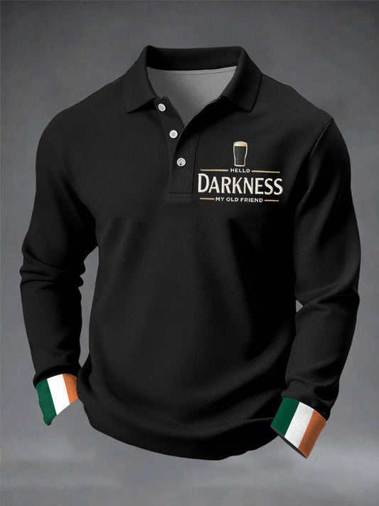 Camisa de manga larga Hello Darkness My Old Friend para hombre