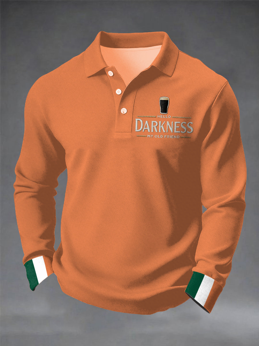 Camisa de manga larga Hello Darkness My Old Friend para hombre