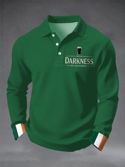 Camisa de manga larga Hello Darkness My Old Friend para hombre