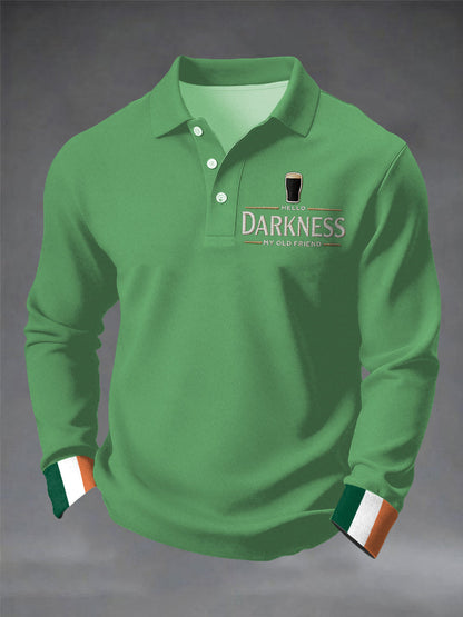 Camisa de manga larga Hello Darkness My Old Friend para hombre