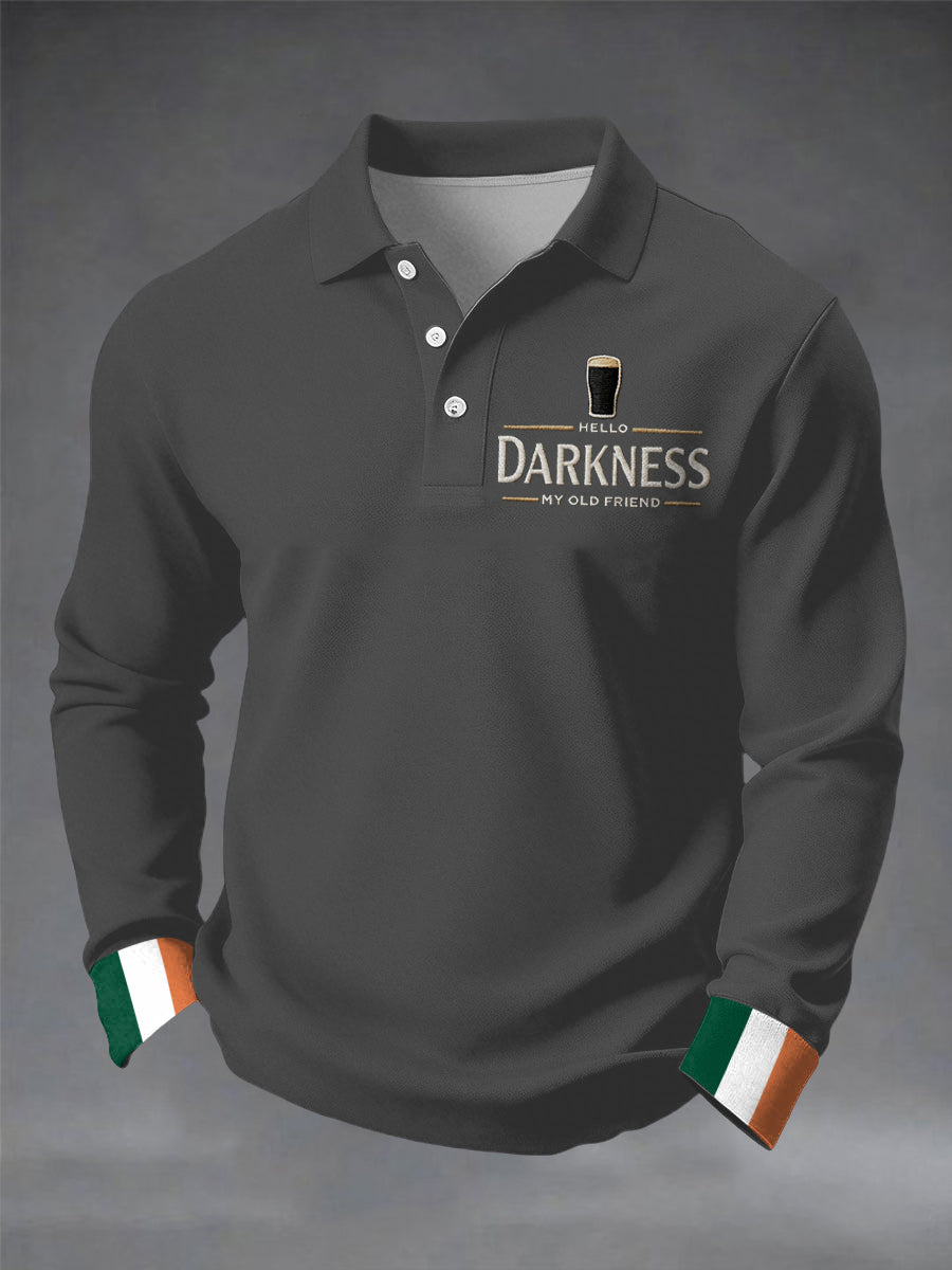 Camisa de manga larga Hello Darkness My Old Friend para hombre