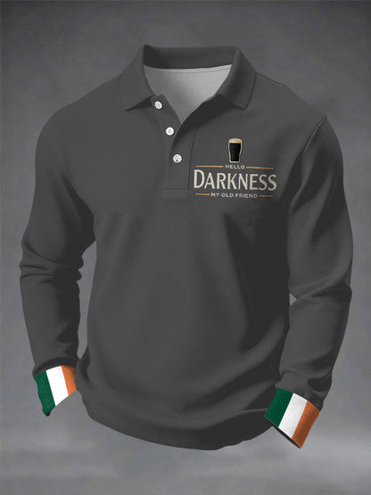Camisa de manga larga Hello Darkness My Old Friend para hombre