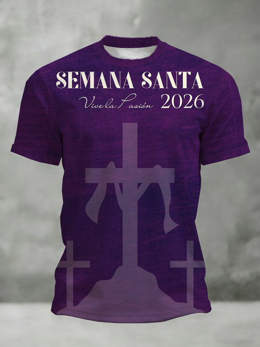 Camiseta con estampado Semana Santa para hombre