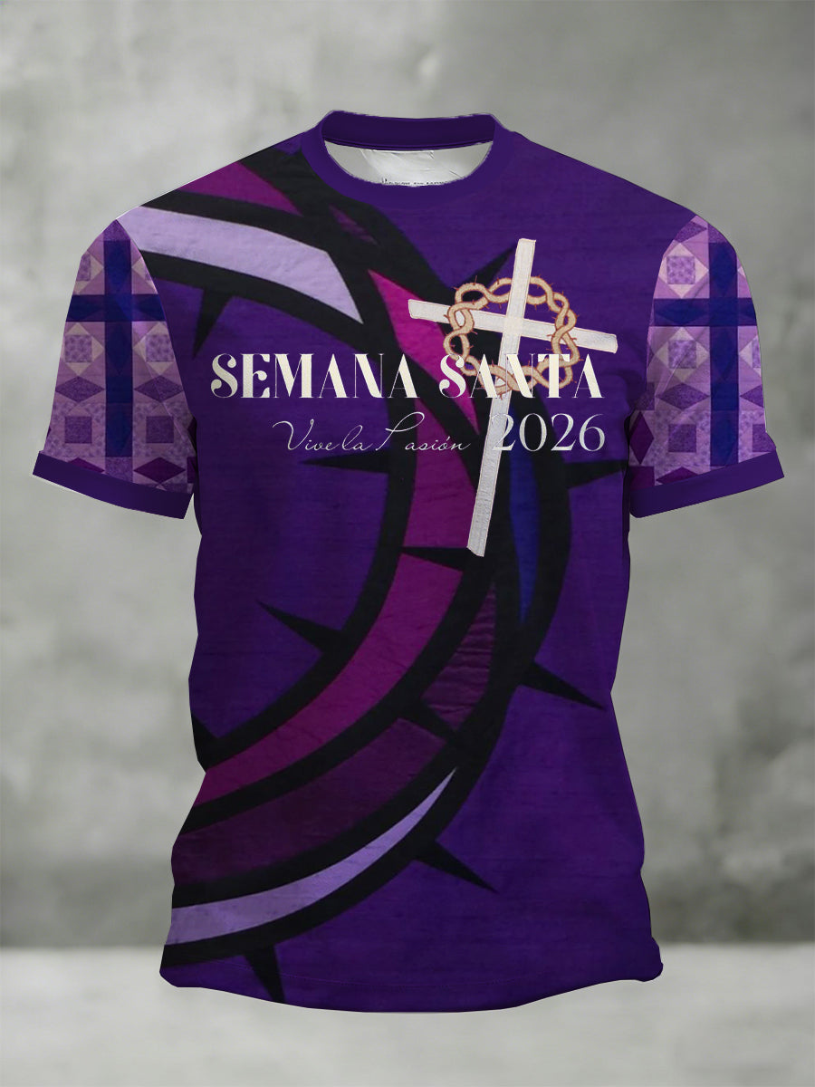 Camiseta con estampado Semana Santa para hombre