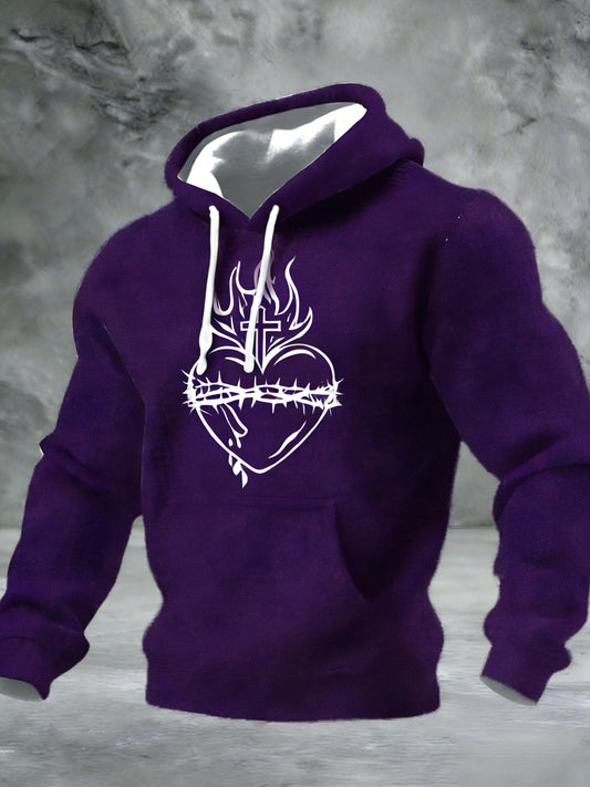 Retro Mexicana Semana Santa Imprimir Casual Sudadera con capucha Waffle