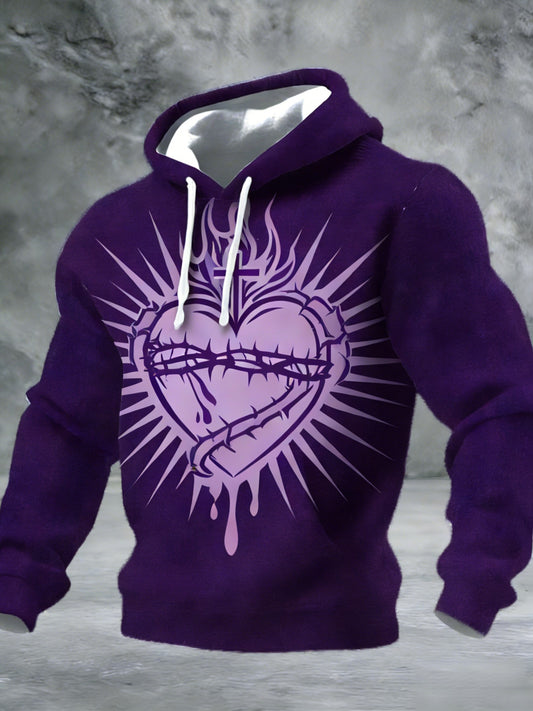 Retro Mexicana Semana Santa Imprimir Casual Sudadera con capucha Waffle