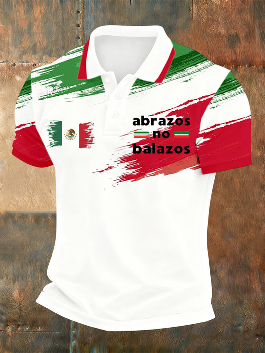 Polo estampado de temática mexicana para hombre