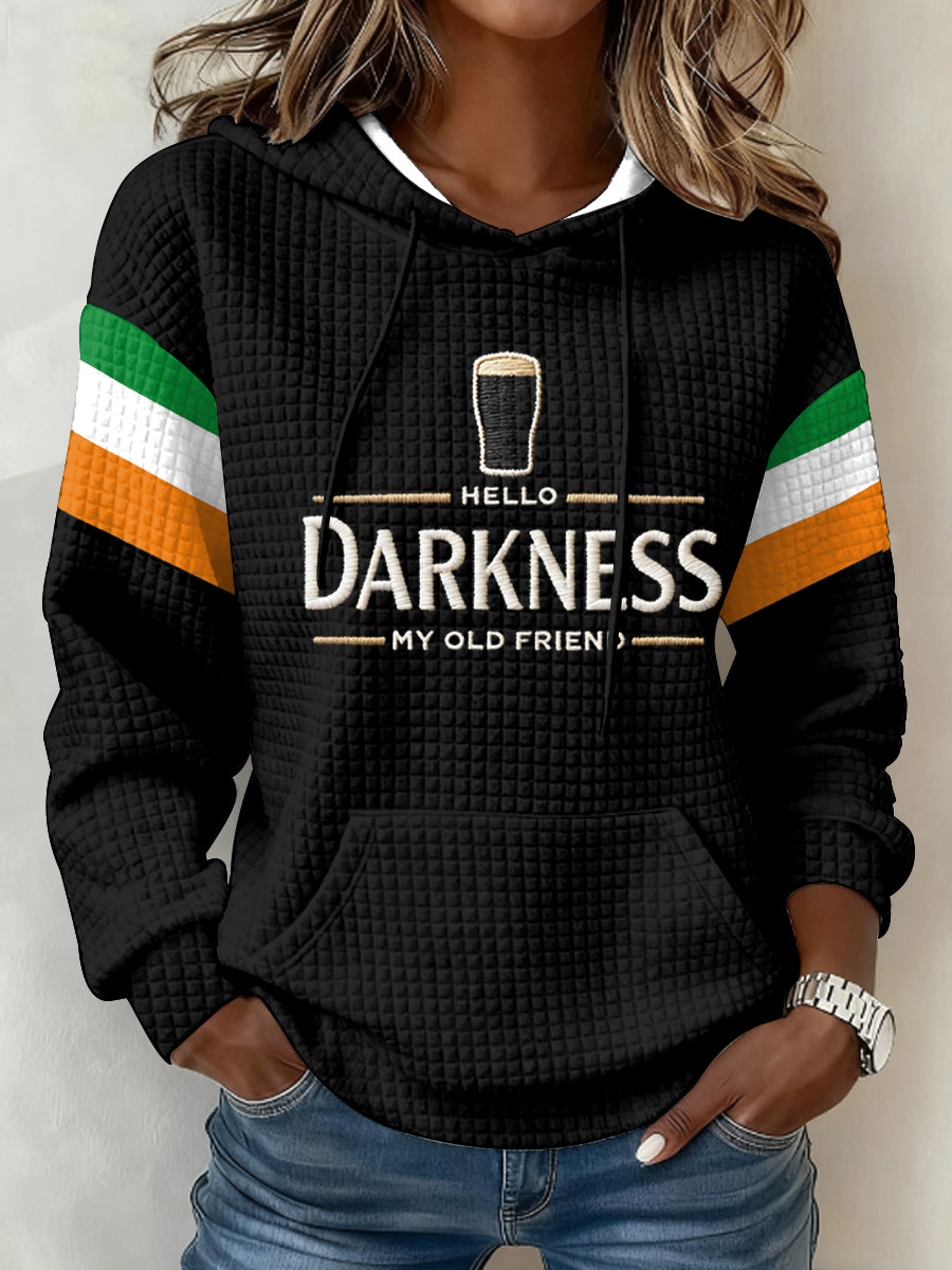 Sudadera con capucha Hello Darkness My Old Friend para mujer