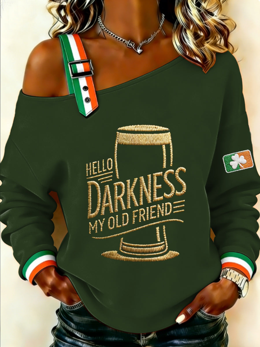 Sudadera para mujer HELLO DARKNESS MY OLD FRIEND