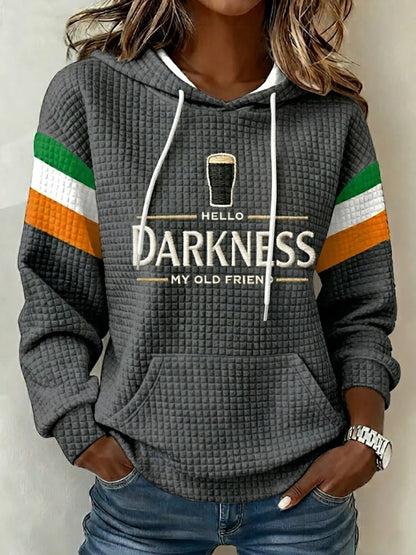 Sudadera con capucha Hello Darkness My Old Friend para mujer