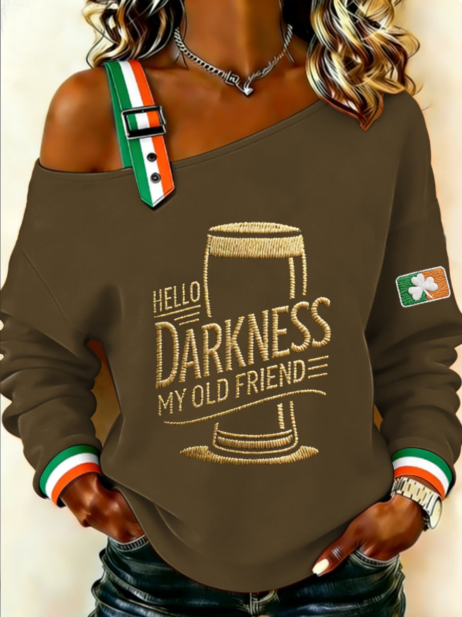 Sudadera para mujer HELLO DARKNESS MY OLD FRIEND