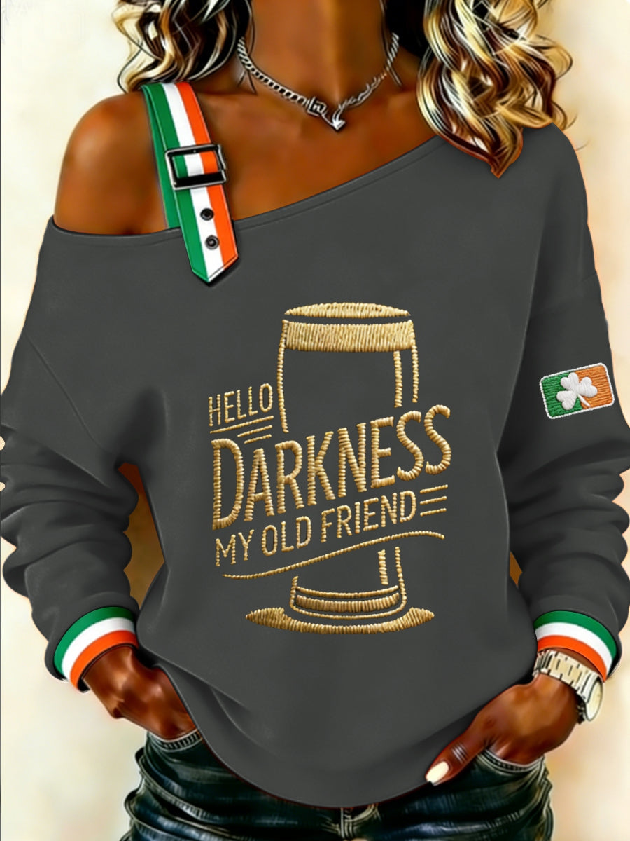 Sudadera para mujer HELLO DARKNESS MY OLD FRIEND