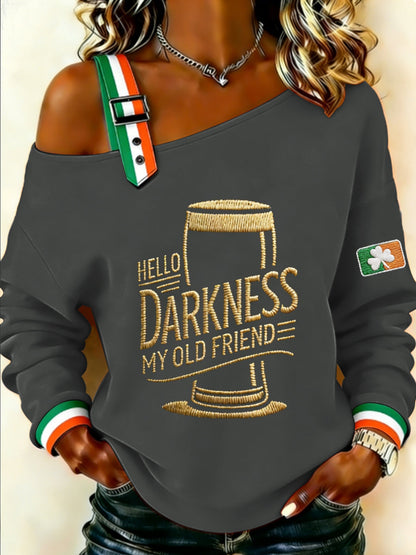 Sudadera para mujer HELLO DARKNESS MY OLD FRIEND
