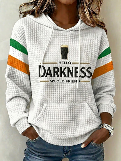 Sudadera con capucha Hello Darkness My Old Friend para mujer