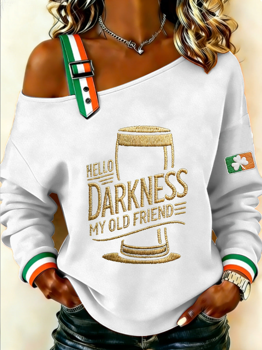 Sudadera para mujer HELLO DARKNESS MY OLD FRIEND