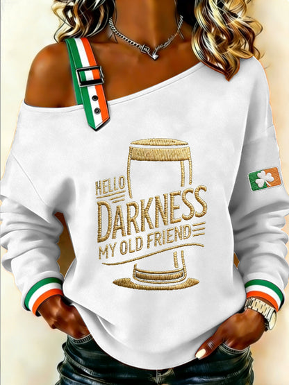 Sudadera para mujer HELLO DARKNESS MY OLD FRIEND