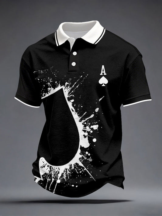 Tops estampados Poker Spade A para hombre