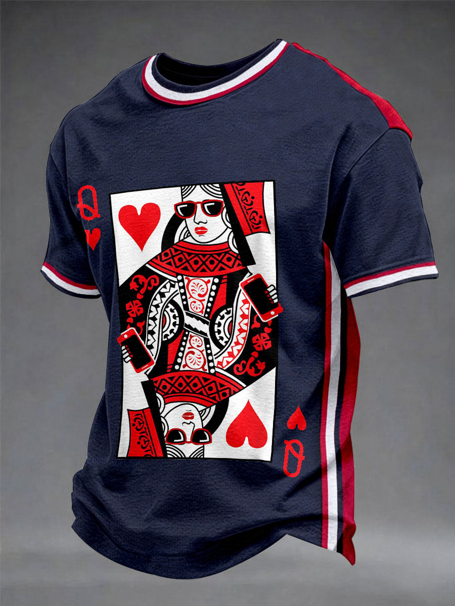 Camisetas de Hombre Poker Queen of Hearts