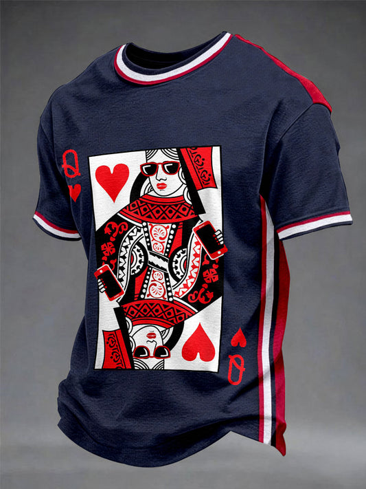 Camisetas de Hombre Poker Queen of Hearts