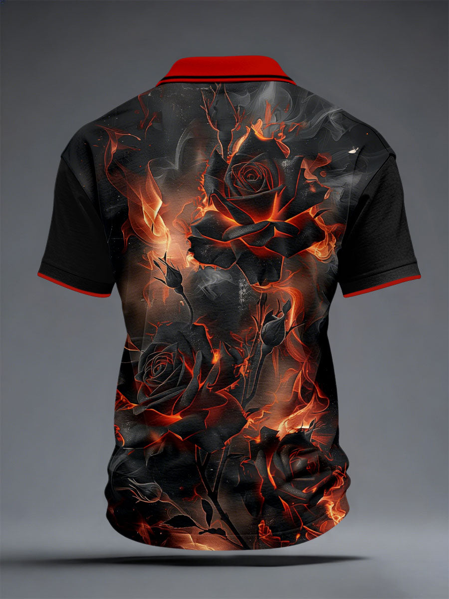Tops Spade A Playing Card Rose para hombre