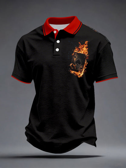 Tops Spade A Playing Card Rose para hombre