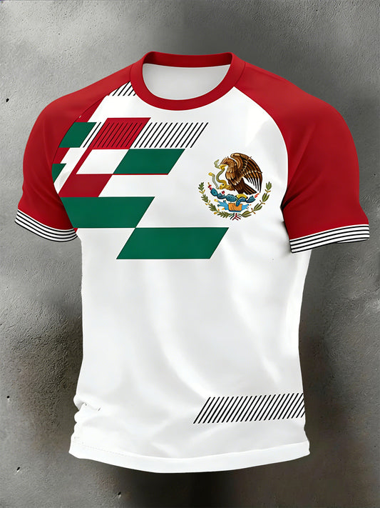 Camiseta mexicana de la impresión del arte de los hombres
