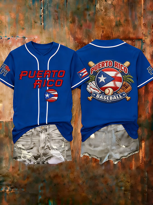 Camiseta de béisbol de manga corta para mujer