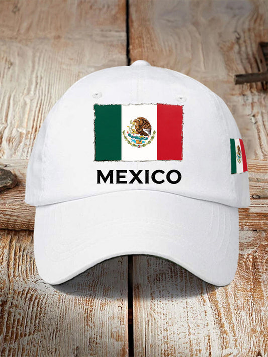 Sombrero con estampado de bandera mexicana unisex