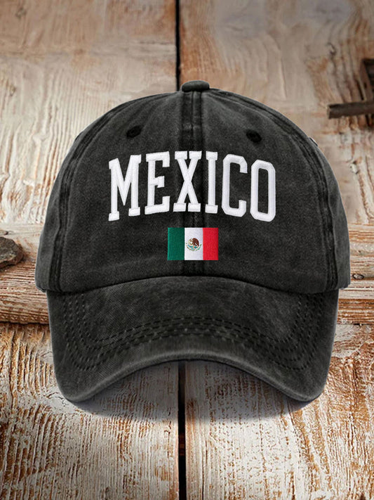 Sombrero con estampado de bandera mexicana unisex