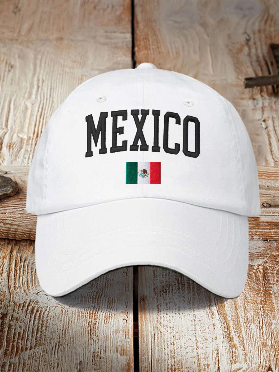 Sombrero con estampado de bandera mexicana unisex