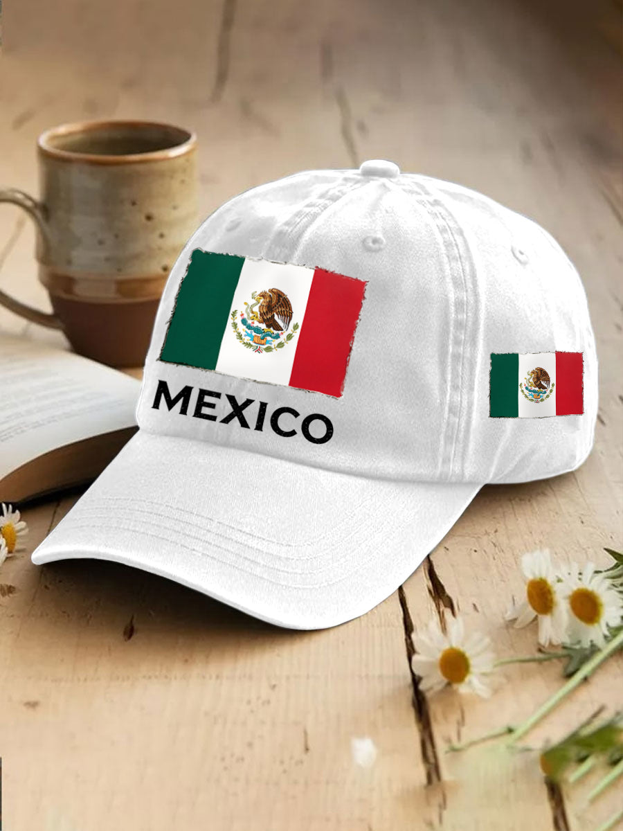 Sombrero con estampado de bandera mexicana unisex