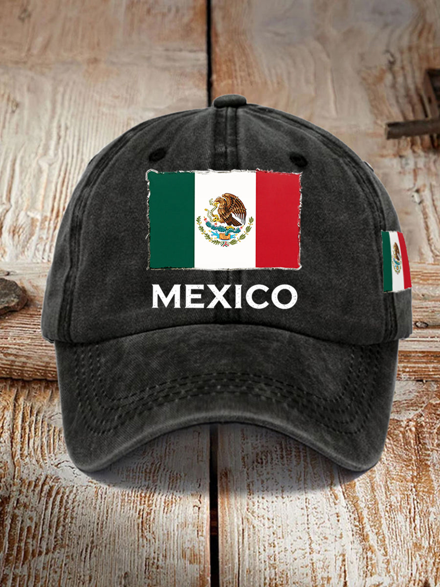 Sombrero con estampado de bandera mexicana unisex