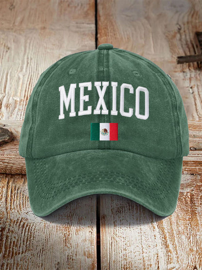 Sombrero con estampado de bandera mexicana unisex