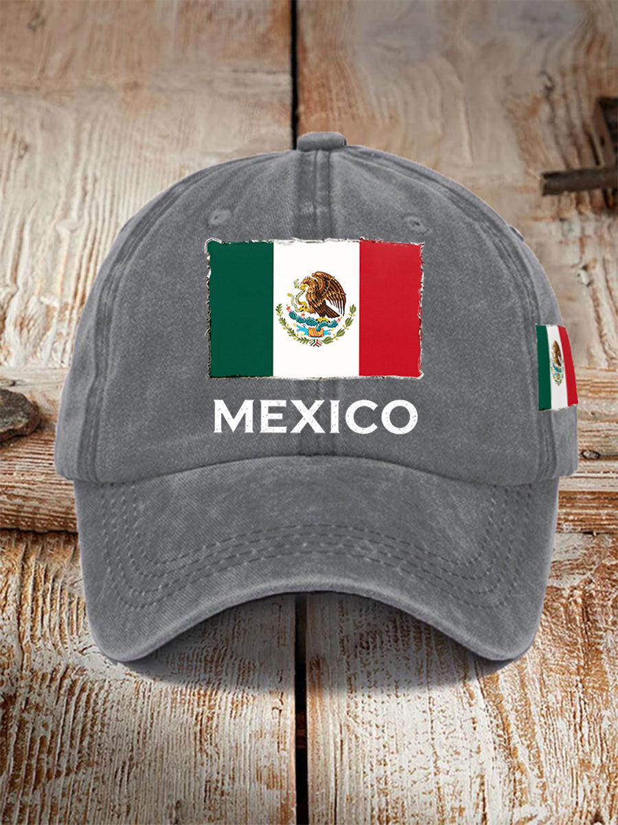 Sombrero con estampado de bandera mexicana unisex