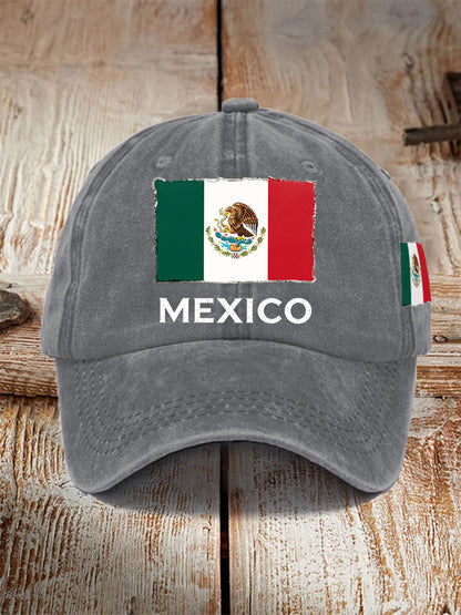 Sombrero con estampado de bandera mexicana unisex