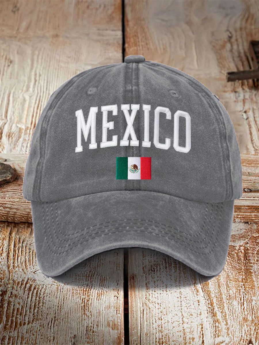 Sombrero con estampado de bandera mexicana unisex