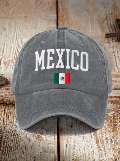 Sombrero con estampado de bandera mexicana unisex