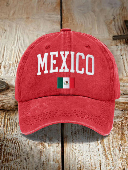 Sombrero con estampado de bandera mexicana unisex