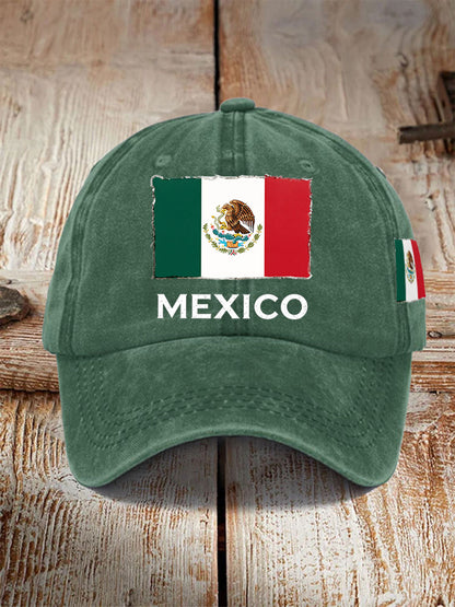 Sombrero con estampado de bandera mexicana unisex