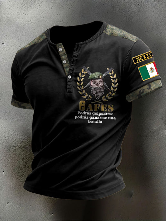 México GAFE veterano militar amante impreso Casual Tops