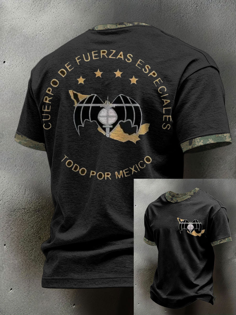 Camiseta estampada México GAFE Veteran Military Lover para hombre
