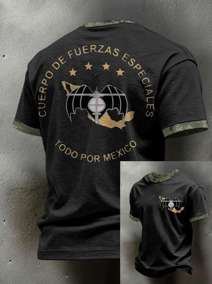 Camiseta estampada México GAFE Veteran Military Lover para hombre