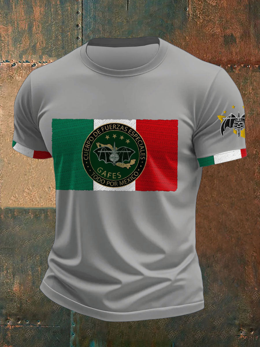 Camiseta estampada México GAFE Veteran Military Lover para hombre
