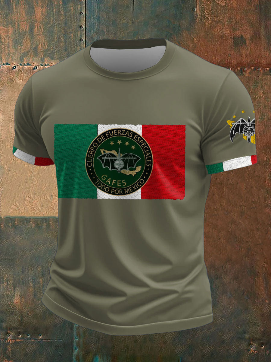 Camiseta estampada México GAFE Veteran Military Lover para hombre